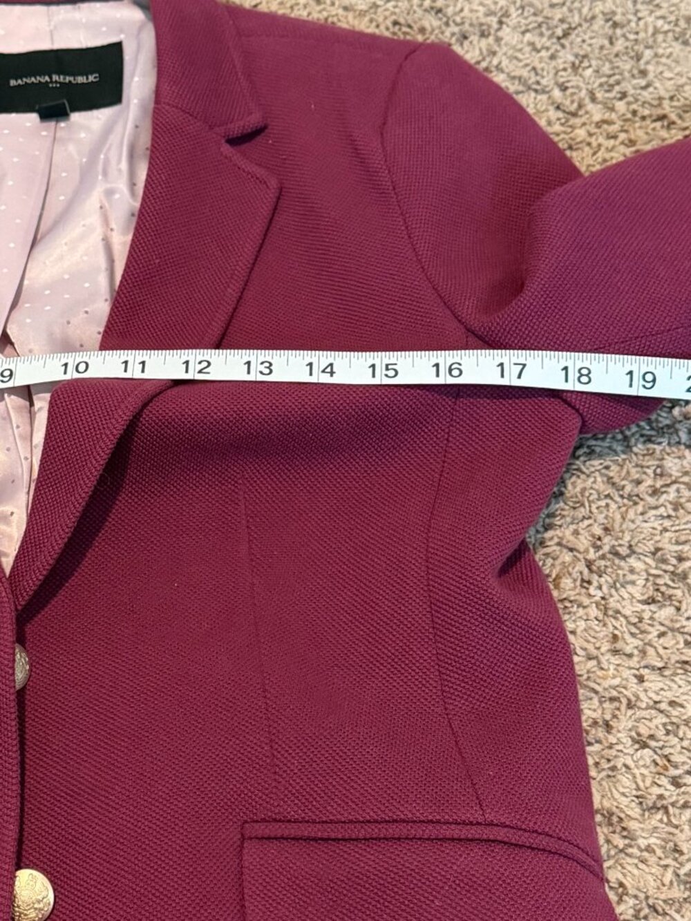 Banana Republic Factory Berry Polka Dot Blazer Size 6 - Picture 11 of 12